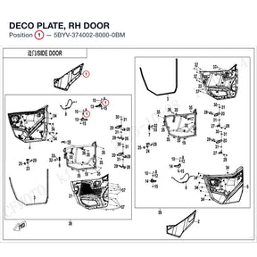 DECO PLATE, RH DOOR product image