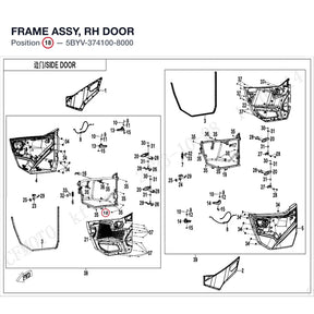 FRAME ASSY, RH DOOR product image