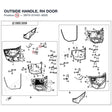 OUTSIDE HANDLE, RH DOOR product image
