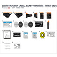 LH INSTRUCTION LABEL, SAFETY WARNING - WHEN STOCK IS 0 THIS ITEM IS NO LONGER AVAILABLE product image