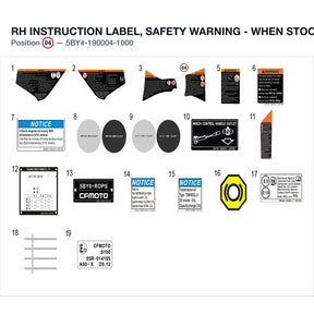 RH INSTRUCTION LABEL, SAFETY WARNING - WHEN STOCK IS 0 THIS ITEM IS NO LONGER AVAILABLE product image