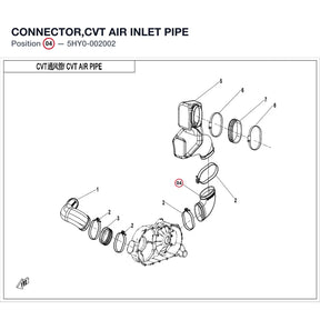 CONNECTOR,CVT AIR INLET PIPE product image