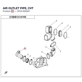 AIR OUTLET PIPE, CVT product image