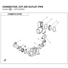 CONNECTOR, CVT AIR OUTLET PIPE product image