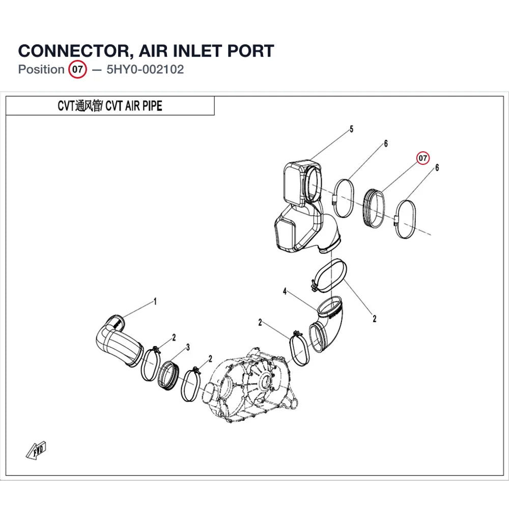 CONNECTOR, AIR INLET PORT product image