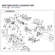 HEAT INSULATOR 2, EXHAUST PIPE product image