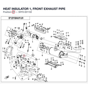 HEAT INSULATOR 1, FRONT EXHAUST PIPE product image