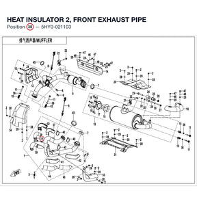 HEAT INSULATOR 2, FRONT EXHAUST PIPE product image