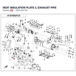 HEAT INSULATION PLATE 2, EXHAUST PIPE product image