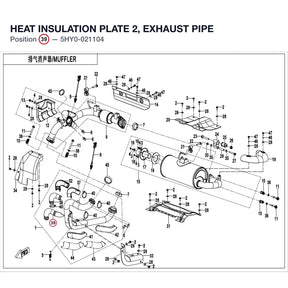 HEAT INSULATION PLATE 2, EXHAUST PIPE product image