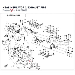 HEAT INSULATOR 3, EXHAUST PIPE product image