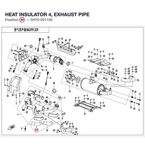 HEAT INSULATOR 4, EXHAUST PIPE product image