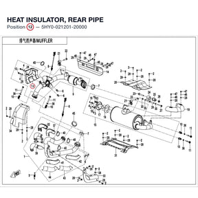 HEAT INSULATOR, REAR PIPE product image