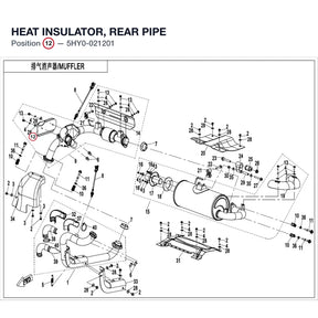 HEAT INSULATOR, REAR PIPE product image