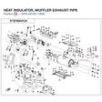 HEAT INSULATOR, MUFFLER EXHAUST PIPE product image