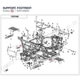 SUPPORT, FOOTREST product image