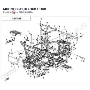 MOUNT SEAT, lh LOCK HOOK product image