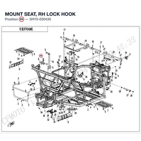 MOUNT SEAT, RH LOCK HOOK product image