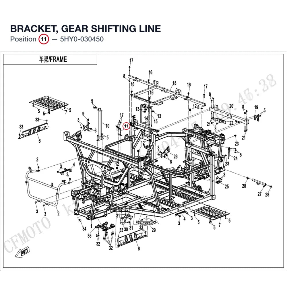 BRACKET, GEAR SHIFTING LINE product image