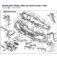 HEADLIGHT PANEL REPL BY 5HYV-041021-1C00 product image