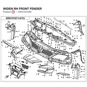 WIDEN RH FRONT FENDER product image