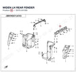 WIDEN LH REAR FENDER product image