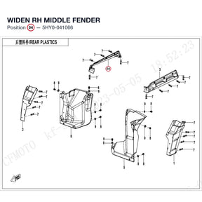 WIDEN RH MIDDLE FENDER product image