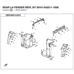 REAR LH FENDER REPL BY 5HY#-042011-1000 product image
