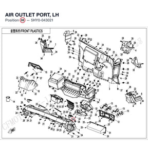 AIR OUTLET PORT, LH product image