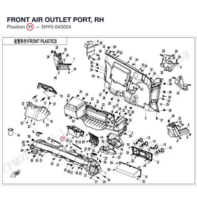 FRONT AIR OUTLET PORT, RH product image