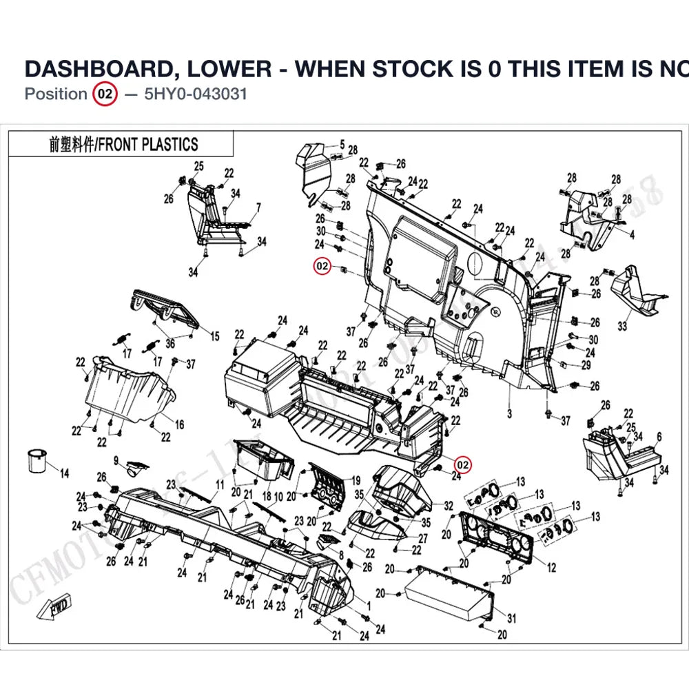 DASHBOARD, LOWER - WHEN STOCK IS 0 THIS ITEM IS NO LONGER AVAILABLE product image