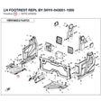 LH FOOTREST REPL BY 5HY#-043051-1000 product image