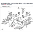 SERVICE COVER, FOOT PEDAL - WHEN STOCK IS 0 THIS ITEM IS NO LONGER AVAILABLE product image