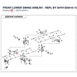 FRONT LOWER SWING ARM,RH - REPL BY 5HYV-050410-1C00 product image