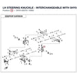 LH STEERING KNUCKLE - INTERCHANGEABLE WITH 5HY0-050701 product image