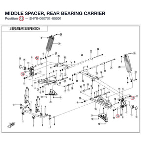 MIDDLE SPACER, REAR BEARING CARRIER product image