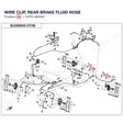 WIRE CLIP, REAR BRAKE FLUID HOSE product image