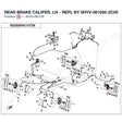REAR BRAKE CALIPER, LH - REPL BY 5HYV-081050-2C00 product image