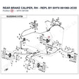 REAR BRAKE CALIPER, RH - REPL BY 5HYV-081060-2C00 product image