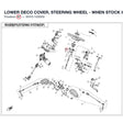 LOWER DECO COVER, STEERING WHEEL - WHEN STOCK IS 0 THIS ITEM IS NO LONGER AVAILABLE product image