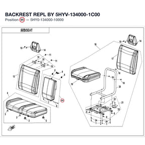 BACKREST REPL BY 5HYV-134000-1C00 product image