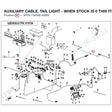 AUXILIARY CABLE, TAIL LIGHT - WHEN STOCK IS 0 THIS ITEM IS NO LONGER AVAILABLE product image