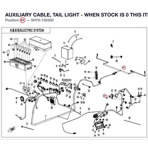 AUXILIARY CABLE, TAIL LIGHT - WHEN STOCK IS 0 THIS ITEM IS NO LONGER AVAILABLE product image