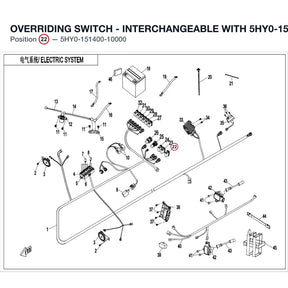 OVERRIDING SWITCH - INTERCHANGEABLE WITH  5HY0-151400 product image