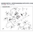 HAZARD SWITCH - INTERCHANGEABLE WITH  5HY0-151600 product image
