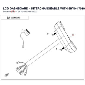LCD DASHBOARD - INTERCHANGEABLE WITH  5HY0-170100-20002 product image
