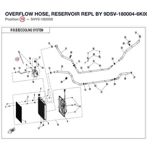OVERFLOW HOSE, RESERVOIR REPL BY 9DSV-180004-6K00 product image