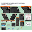 RH INSTRUCTION LABEL, SAFETY WARNING product image