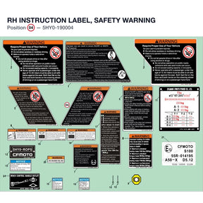 RH INSTRUCTION LABEL, SAFETY WARNING product image