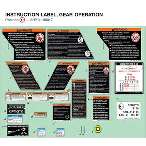 INSTRUCTION LABEL, GEAR OPERATION product image